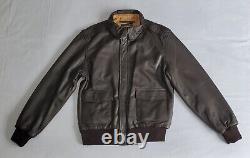 Nwot Us Army Air Force Type A-2 Veste bombardier en cuir brun pour homme taille 42