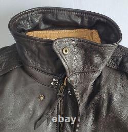 Nwot Us Army Air Force Type A-2 Veste bombardier en cuir brun pour homme taille 42