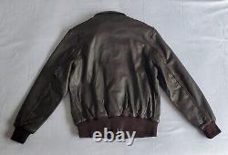 Nwot Us Army Air Force Type A-2 Veste bombardier en cuir brun pour homme taille 42