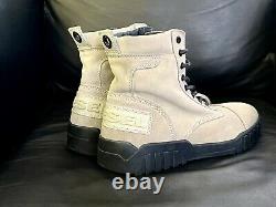 Nwt Diesel Le H-rua Am Mens MID Sneaker Boots Taille 9 Suede -feather Gray