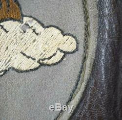 Officier Ww2 Us Army Air Force Corp Veste En Cuir Bombardier A2 Us Air Force Hells Angels