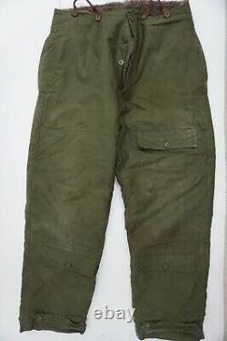 Original Us Wwii Army Air Force Type A-10 Pantalon De Vol D'hiver Taille 38