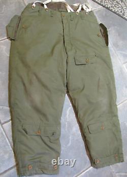Original Us Wwii Army Air Force Type A-10 Pantalon De Vol D'hiver Taille 42