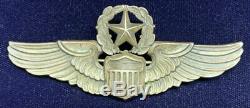 Original Ww2 Us Army Air Force De Commandement Sterling Pilot Wing Badge 3 Pb Ns Meyer