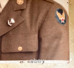 Original Ww2 Us Army Forces Aériennes Avateur Hand Colored Id'd Portrait Photograph