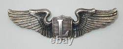 Original Wwii Sterling Amcraft Usaaf Army Air Force 3 Laison Pilot Ailes Pin