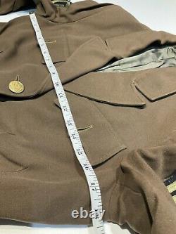 Original Wwii U. S. Army 14th Air Force Anc Wac Wac Nurse Brown Jacket Patch