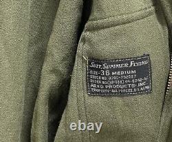 Original Wwii U. S. Army Air Force Wool Suit Summer Flight Mfg Reed Products Inc