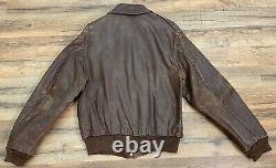 Original Wwii Us Army Air Force A2 Leather Flight Jacket Poughkeepsie Liberandos