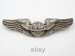 Original Wwii Us Army Navigator Wings 3 Argent Sterling Amico