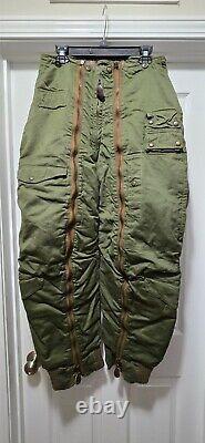 Pantalon VTG US Army Air Force WWII doublé en alpaga Type A-11A pour hommes Taille 30 / 31x31