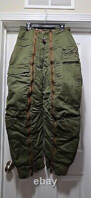 Pantalon VTG US Army Air Force WWII doublé en alpaga Type A-11A pour hommes Taille 30 / 31x31