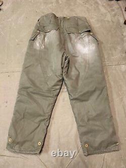 Pantalon de vol A10 de l'US Army Air Force AAC AAF de la Seconde Guerre mondiale - Taille large 36 tailles