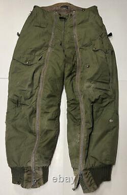 Pantalon de vol Type A-11 de l'armée de l'air américaine de la Seconde Guerre mondiale, doublé, daté de 1944, taille 32x32 USA.