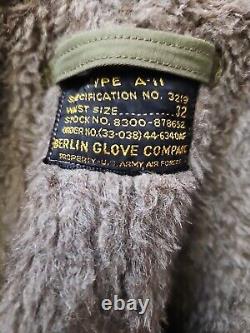 Pantalon de vol Type A-11 de la compagnie Berlin Glove d'origine WWII pour les Forces Aériennes de l'Armée