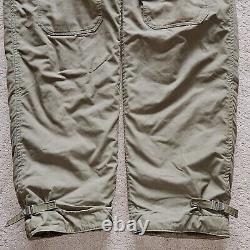 Pantalon de vol de l'armée de l'air de l'US Army de la Seconde Guerre mondiale pour hommes, taille M, type B-2, doublé de fausse fourrure avec bretelles