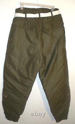 Pantalon de vol en duvet d'oie de l'armée de l'Air de l'armée de l'air de la Seconde Guerre mondiale Eddie Bauer A-8, taille 38 X 30