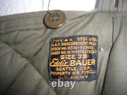 Pantalon de vol en duvet d'oie de l'armée de l'Air de l'armée de l'air de la Seconde Guerre mondiale Eddie Bauer A-8, taille 38 X 30