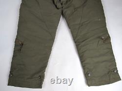 Pantalon de vol en duvet d'oie de l'armée de l'Air de la Seconde Guerre mondiale Eddie Bauer taille 40 36 x 30