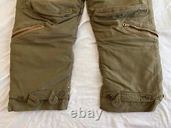 Pantalon de vol en duvet d'oie de l'armée de l'air de l'armée Eddie Bauer WW2 WWII Vtg A-8 Taille 36