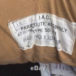 Paquet De Parachute De L'armée Raf Mk 2/1 28/1 Dates 1966 Livrée Complète Encore Emballée