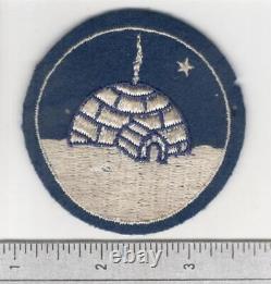 Patch d'exercice rare de la Seconde Guerre mondiale de l'US Army Air Force & de l'Armée canadienne Eskimo Inv# B502.