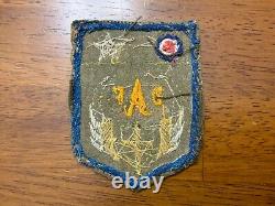 Patch en fil d'or de la Desert Air Force (DAF) de l'Armée de l'air pendant la Seconde Guerre mondiale, fabriqué en Italie.