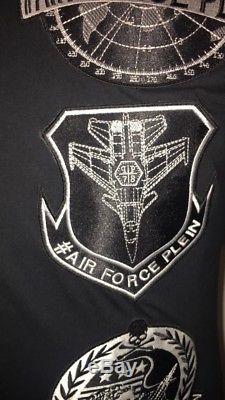 Philipp Plein Air Force Noir T-shirt Bnwt (moyen) Prix De Vente Recommandé 420 €
