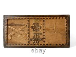 Plaque en bois commémorative de l'armée de l'air américaine vintage Les hommes du roi CIC Détachement