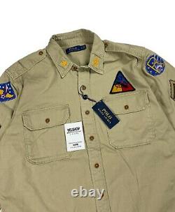 Polo Ralph Lauren Army Shirt / Veste Beige / Sand Large L Bnwt