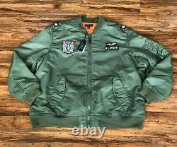 Polo Ralph Lauren Ma-1 Military Army Us Air Force Flight Bomber Jacket Homme 3xl