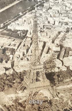 RARE ! PHOTO DE RECONNAISSANCE DES FORCES AÉRIENNES DE L'ARMÉE DES ÉTATS-UNIS DE LA SECONDE GUERRE MONDIALE DE LA TOUR EIFFEL À PARIS, FRANCE, SEPTEMBRE 1944