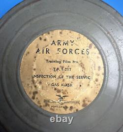Rare 1941 Ww II Army Force Aérienne Formation Film 217 Contrôle Du Masque À Gaz