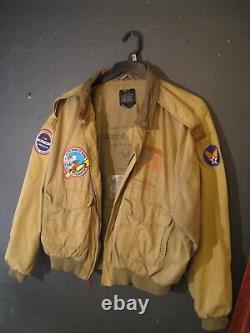 Rare 1987 Veste Avirex Type A-2 de l'armée de l'air Taille XL pour Fille