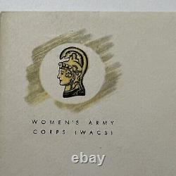 Rare Corps D'armée De Femmes (wacs) Forces Poste Aérien Couverture Inutilisée