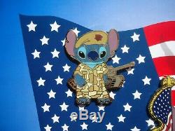 Rare Disneyland Disney Stitch Us Militaire Épinglette Marine Armée Marine Marine Air Force