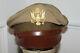 Rare Original Ww2 U.s. Army Air Forces Real Crusher Kaki Visor Cap Withbadge