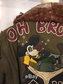 Rare Vtg 1940's Wwii B15 B-15 Army Air Force Jacket Oh Brother Rare! Comme Si
