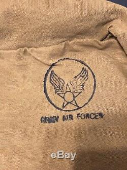 Sac De Kit De L'aviateur De L'armée De L'air Militaire Vintage An-6505-1 Époque De La Seconde Guerre Mondiale, Rare