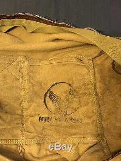 Sac De Kit De L'aviateur De L'armée De L'air Militaire Vintage An-6505-1 Époque De La Seconde Guerre Mondiale, Rare