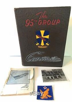 Scarce Unité Groupe Seconde Guerre Mondiale 95e Bombe Livre 1945 Contrails Army Air Force Militaire