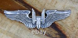 Scarce Ww2 Sterling Us Army Air Force Aerial Gunner Wing Deux Pièces Aucune Cible