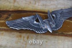 Scarce Ww2 Sterling Us Army Air Force Aerial Gunner Wing Deux Pièces Aucune Cible