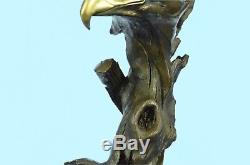 Sculpture Statue Marbre Aigle Tête Buste Militaire Armée Air Force Marine Bronze Ra