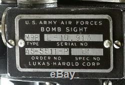 Seconde Guerre Mondiale Army Air Forces Us Norden Bombsight M9b Correspondant À Des Numéros 1940 D'origine