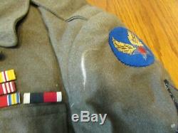 Seconde Guerre Mondiale Caporal Pilote Robe Veste En Laine Uniforme De L'armée Américaine 9 Air Corp Vigueur Us Air Force