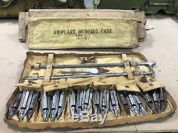 Seconde Guerre Mondiale Era Us Army Air Force Aaf Type D-1 Airplace Kit Amarrage Withcanvas Case Rare