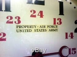 Seconde Guerre Mondiale: Horloge Murale Télégraphique De Hammond Postal, Armée De L’armée De L’air Américaine, 24 Heures Sur 24