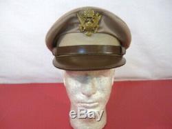 Seconde Guerre Mondiale L'armée Américaine Air Force Aaf Officier Crusher Casquette Ou Chapeau Taille 7 Nice Originale