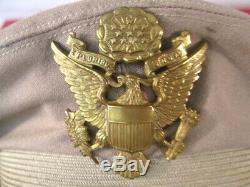 Seconde Guerre Mondiale L'armée Américaine Air Force Aaf Officier Crusher Casquette Ou Chapeau Taille 7 Nice Originale